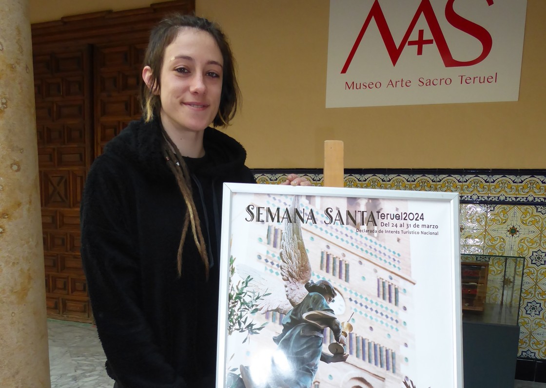 Clara Gómez Galeote, autora del cartel de la Semana Santa de Teruel 2024: “Quería que el cartel tuviera claridad para transmitir una sensación de calma y de luz”