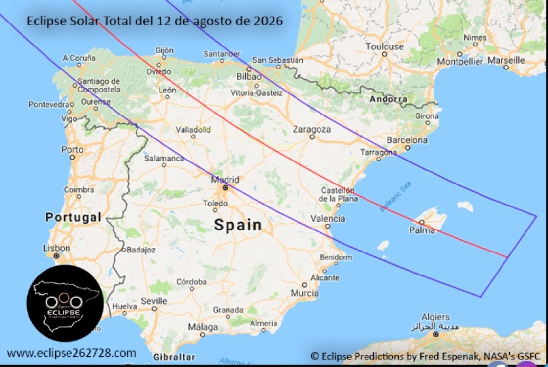 Teruel y todos sus pueblos serán un mirador de excepción para observar el eclipse solar de 2026