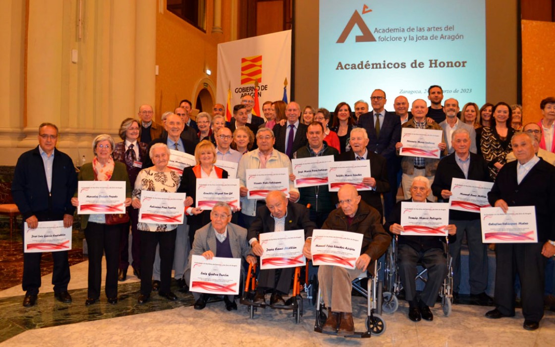 La Academia del Folclore y la Jota de Aragón contará con 38 nuevos académicos de honor