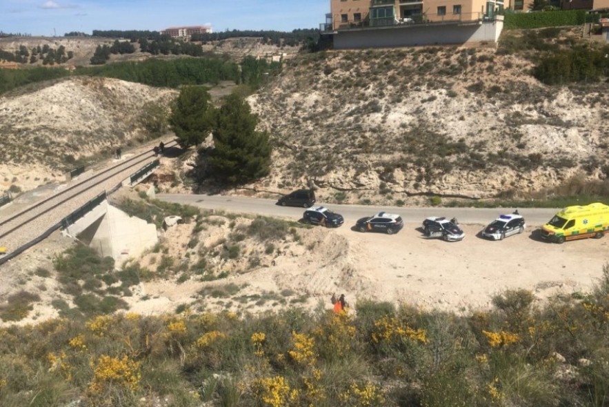 Muere un hombre atropellado por un tren en Teruel y la circulación se corta una hora