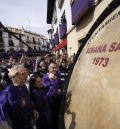 Miles de tambores suenan al unísono en el acto de Romper la Hora en Calanda