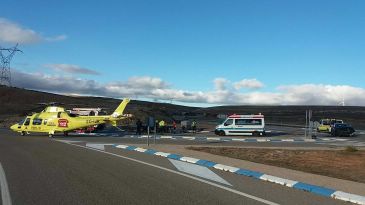 Dos heridos, uno de ellos grave, en un accidente en el cruce entre Cañada Vellida y Galve
