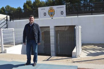 Las obras del vestuario del campo de fútbol de Alcañiz encaran su tramo final