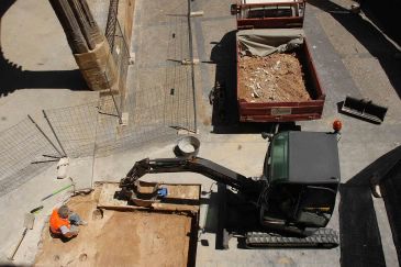 Comienzan las catas arqueológicas para restaurar la Lonja de Alcañiz