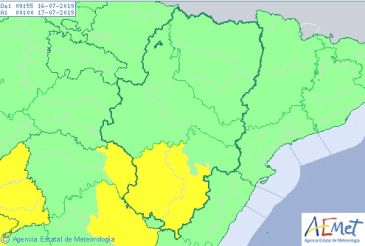 Riesgo de tormentas fuertes en las zonas de Albarracín, Jiloca, Gúdar y Maestrazgo con hasta 20 litros por metro cuadrado