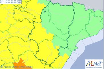 Activada la alerta amarilla por lluvia y tormenta en Albarracín, Jiloca, Gúdar y Javalambre