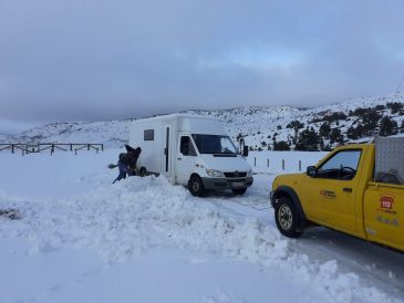 Rescatados cuatro alemanes atrapados por la nieve en el paraje de los Pinares de Rodeno