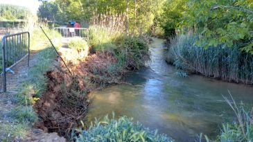 El Ayuntamiento de Teruel prepara una intervención inminente por un desprendimiento de la ribera en San Blas
