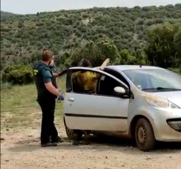 Los franceses detenidos en Ejulve estuvieron el domingo por Palomar de Arroyos