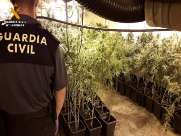 La Guardia Civil detiene a nueve personas de una organización criminal de tráfico de drogas que actuaba en Teruel, Zaragoza y Girona e interviene 322 kilos de marihuana