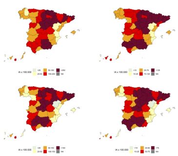 Teruel es la segunda provincia española con menor incidencia acumulada de contagios a 7 y 14 días