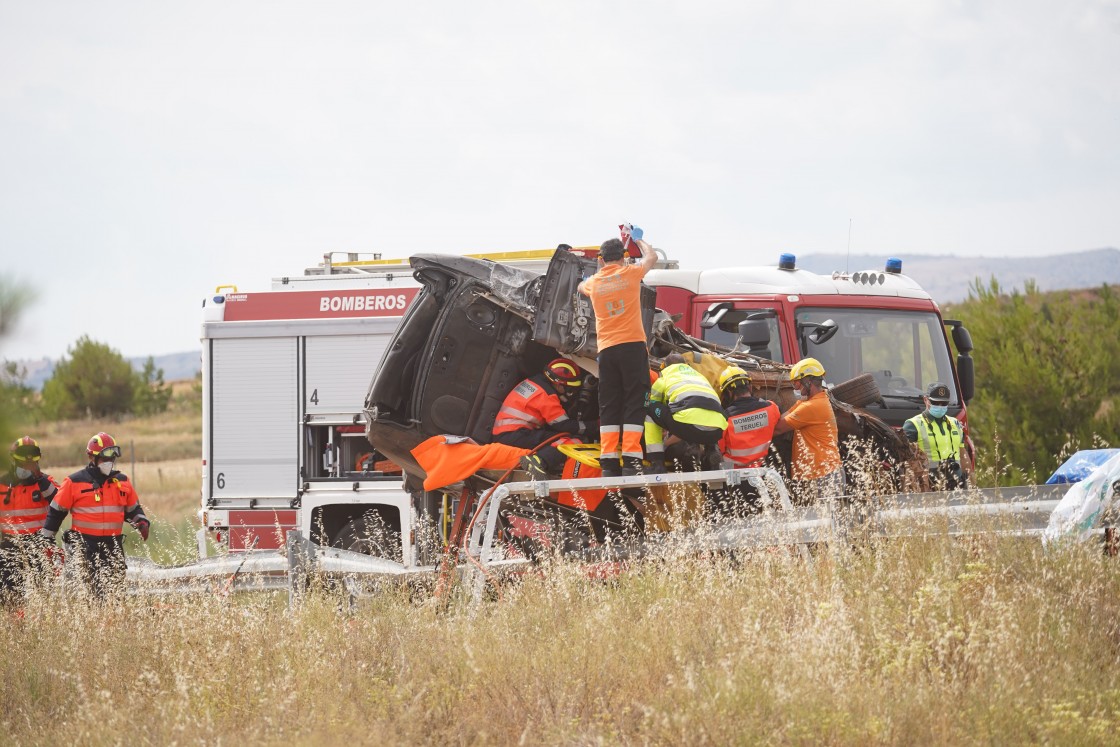 Un herido grave en un accidente en la autovía Mudéjar a la altura de Valdecebro