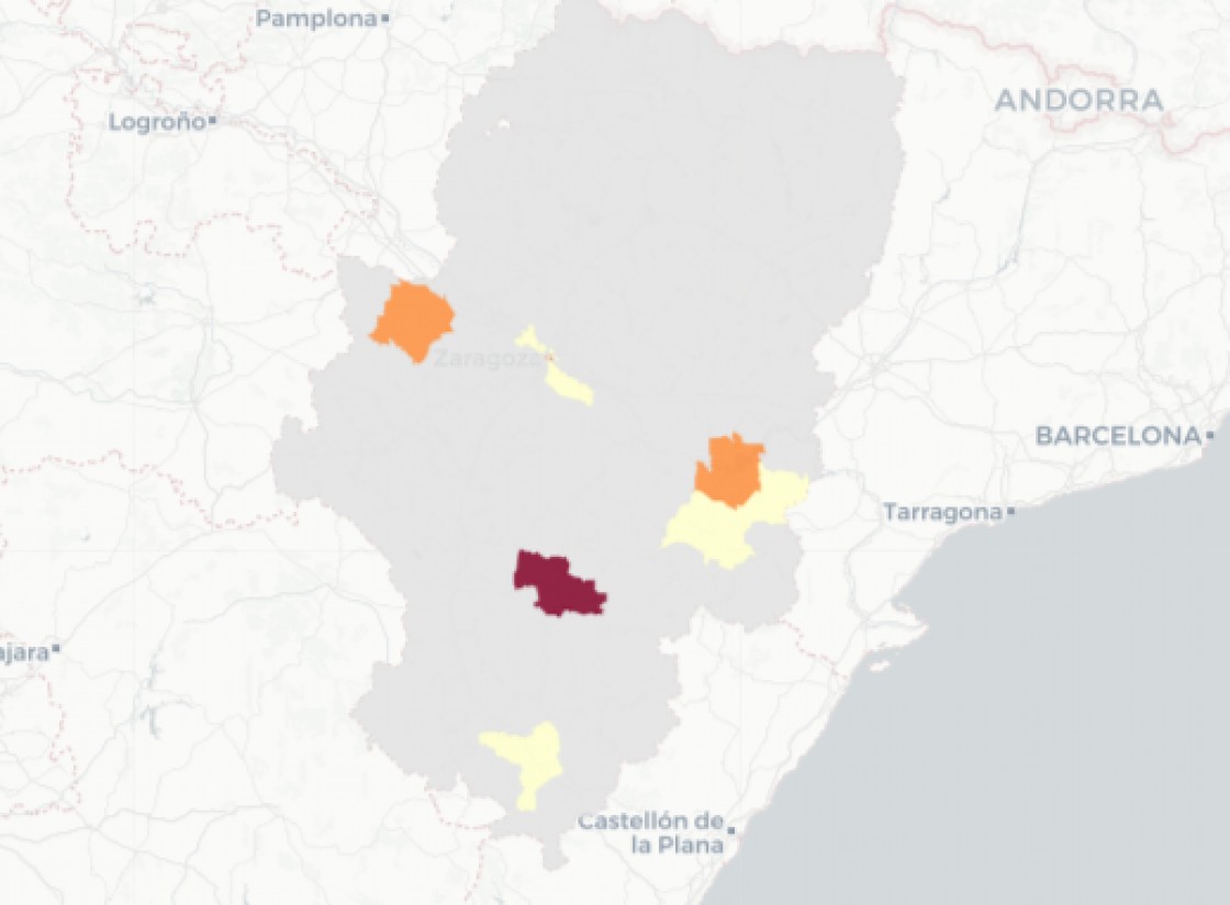 Teruel notifica cuatro casos de covid en 24 horas, tres de ellos en Utrillas