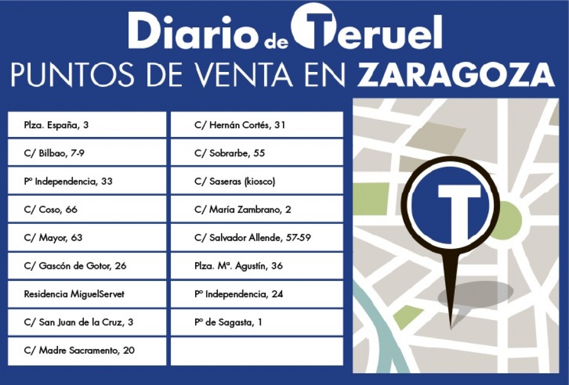 Aquí puedes comprar DIARIO DE TERUEL en papel en Zaragoza capital