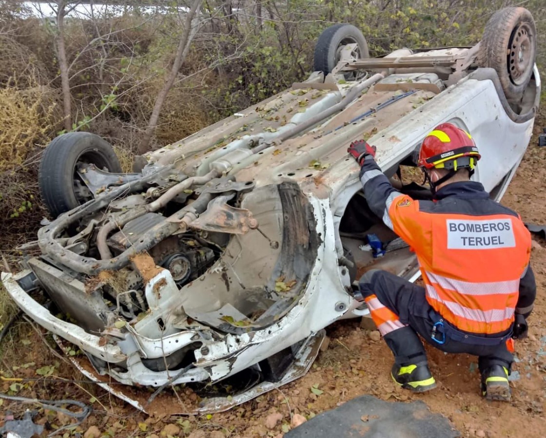 Un muerto en un accidente de tráfico en la N-211 en Calanda