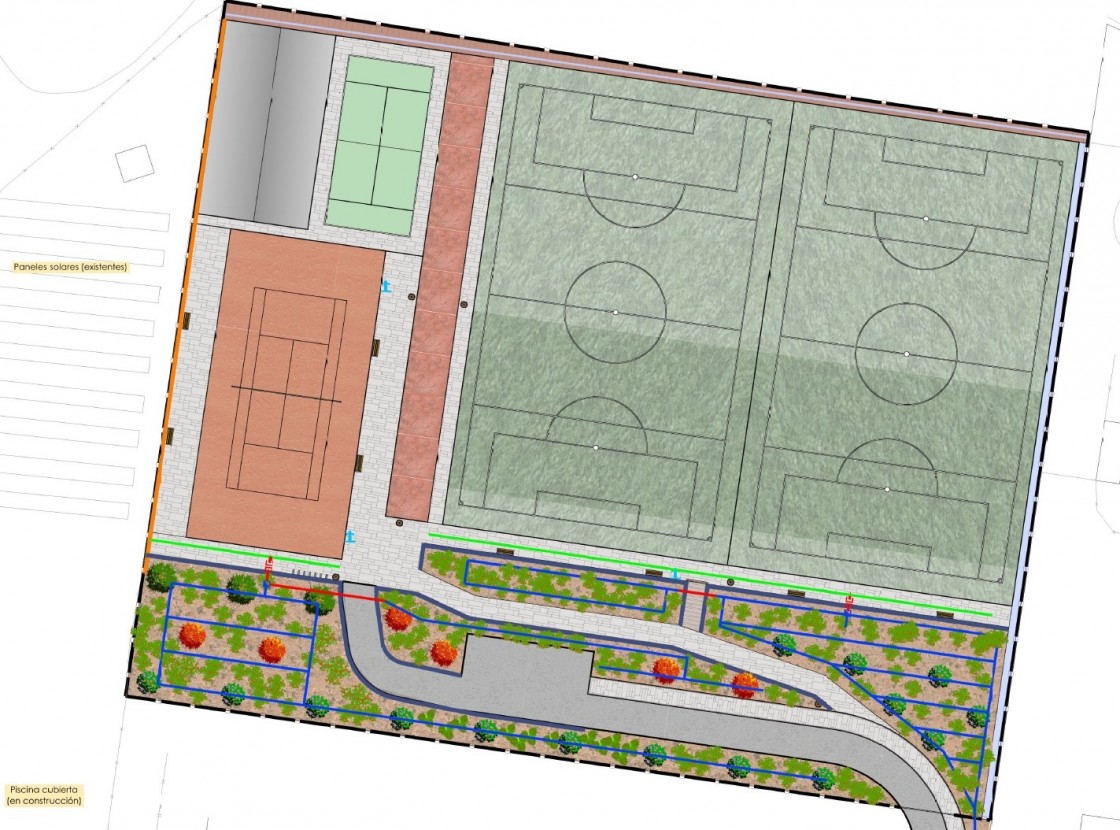 Aprobado el proyecto de construcción de pistas polideportivas en la ciudad deportiva de Los Planos