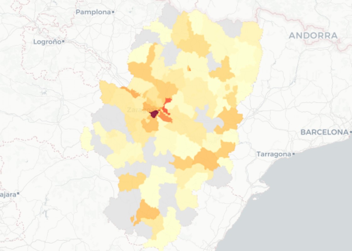 La provincia de Teruel comunica 63 casos, 49 menos que hace una semana y 9 menos que el día anterior