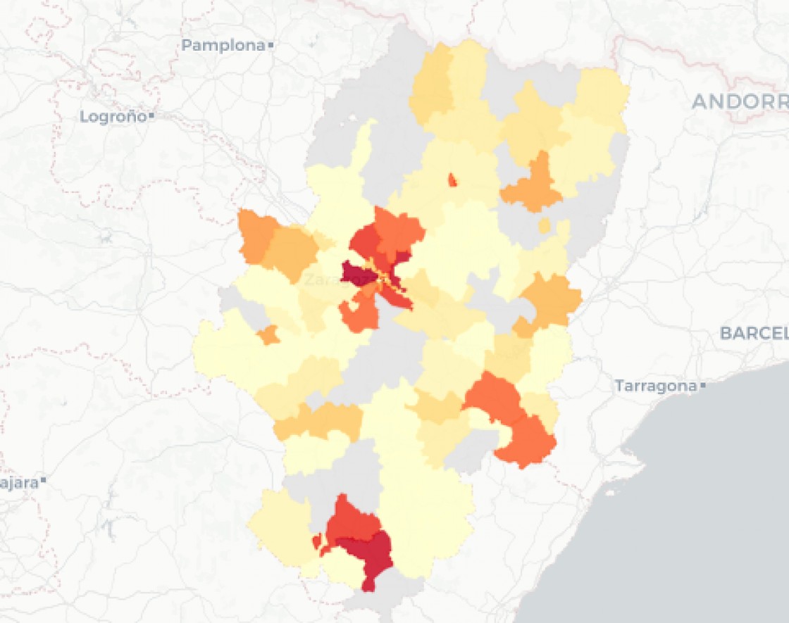 La provincia de Teruel comunica 84 casos, 24 más que hace una semana, y destaca la capital con 28