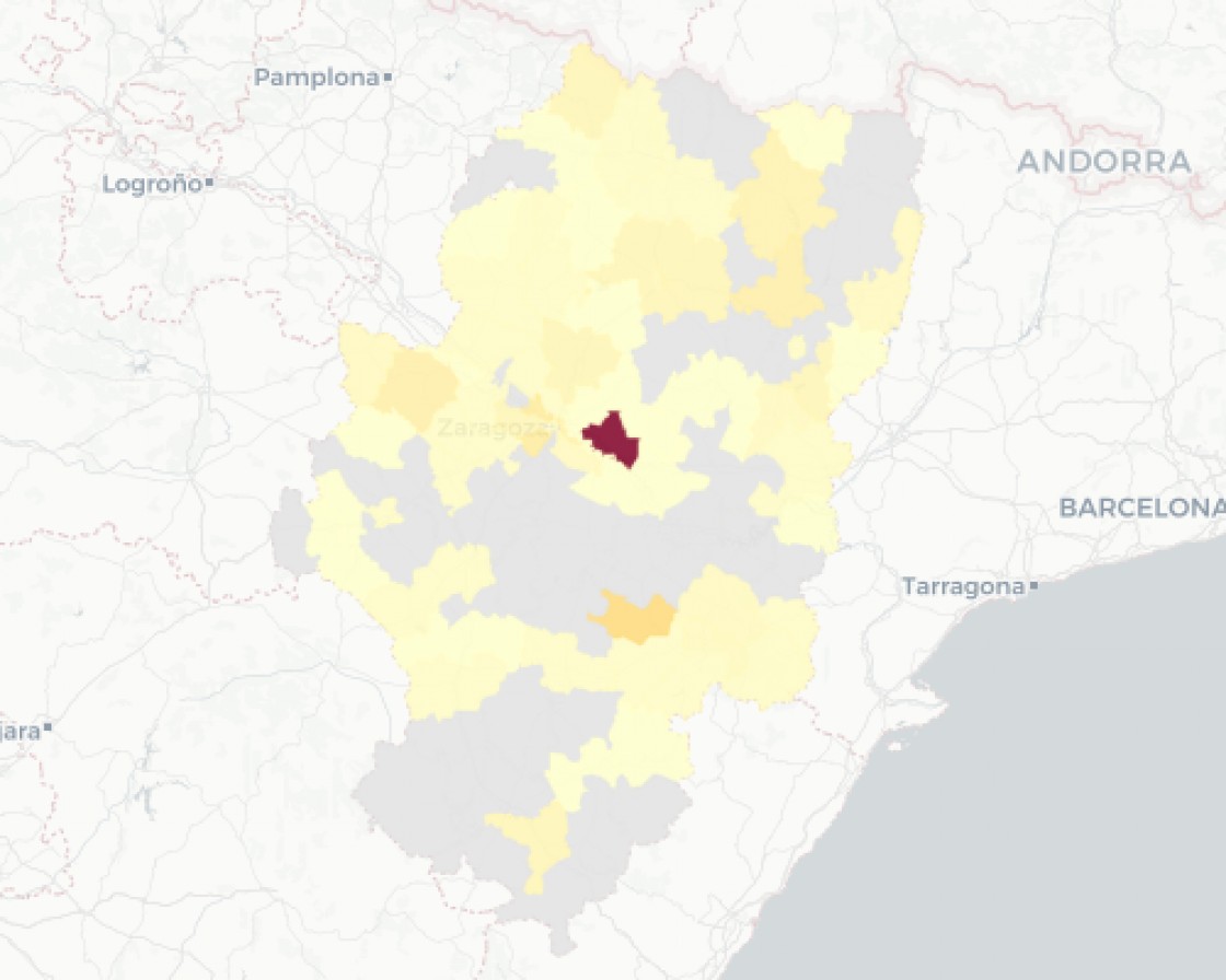 Baja la incidencia de covid en Teruel y los ingresos se mantienen estables