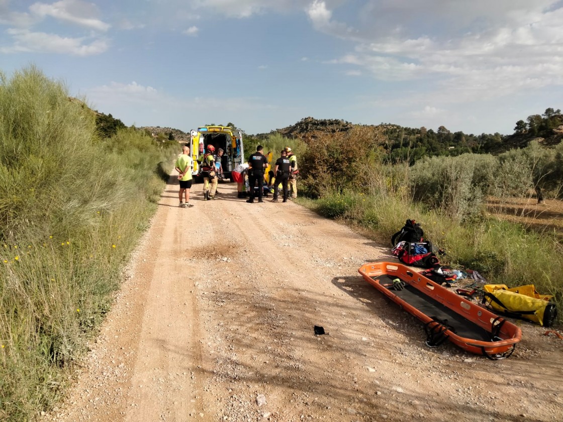 Rescatado un ciclista que se precipitó por una ladera en la Val de Zafán