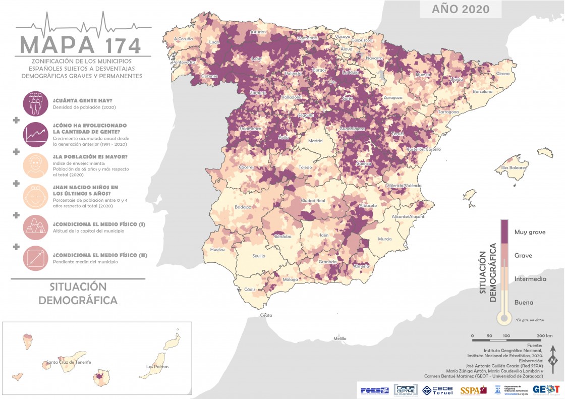 El ‘Story Map’, una herramienta para poder luchar contra la despoblación con eficacia: el Mapa 174 de la SSPA mide la intensidad del problema en cada territorio