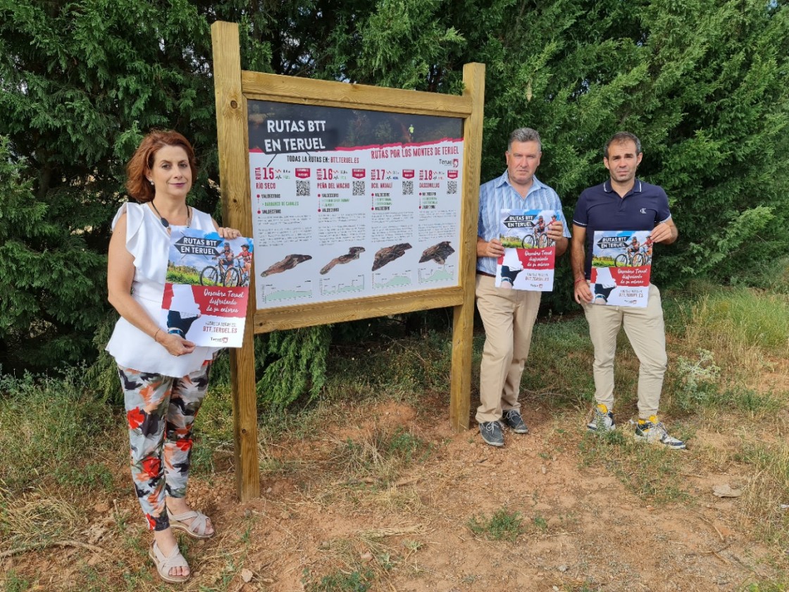 Una aplicación describe varias rutas BTT por los montes que circundan la ciudad de Teruel