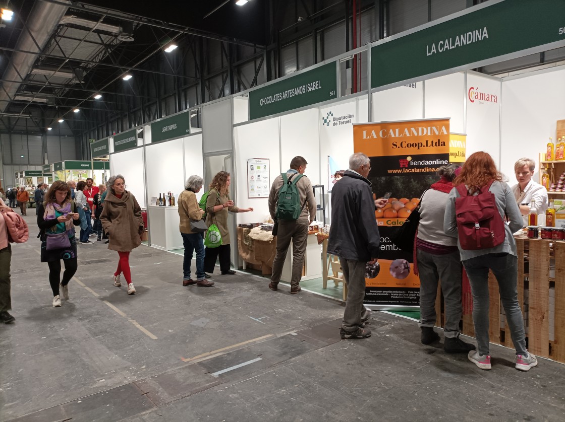 Diez empresas promocionan los productos agroalimentarios turolenses en la Feria Biocultura