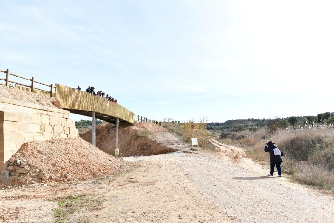 Entra en servicio el nuevo tramo de la vía verde de Val de Zafán en La Puebla de Híjar