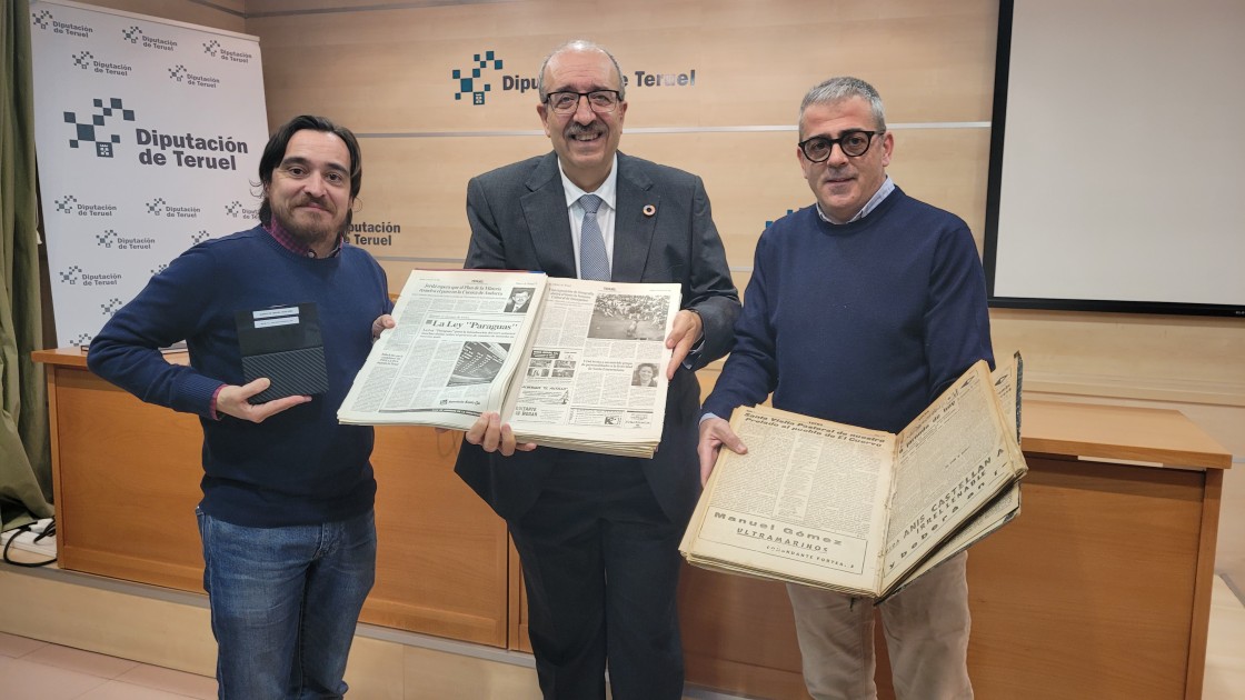 DIARIO DE TERUEL cede al IET los ejemplares de papel que digitalizó para su hemeroteca digital