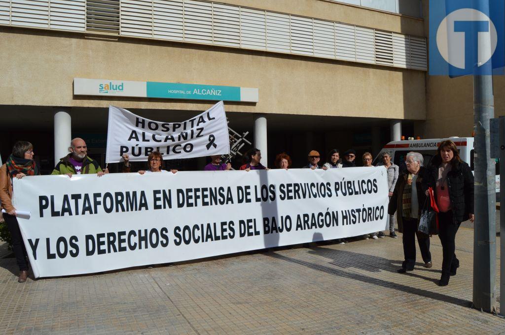 Protesta por la paralización en la licitación del hospital de Alcañiz