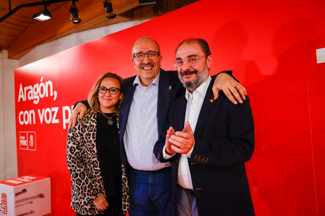 Javier Lambán arropa a Manuel Rando en la presentación de su candidatura a la Alcaldía de Calamocha