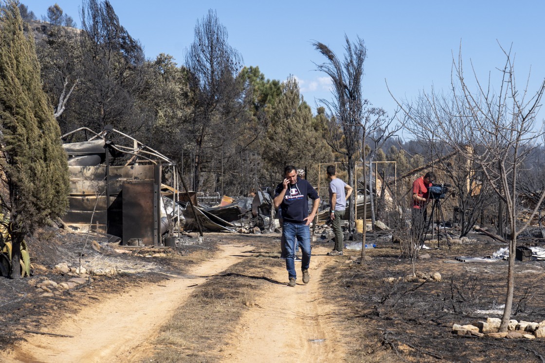 Las 250 personas desalojadas por el incendio en Olba y San Agustín vuelven a sus casas