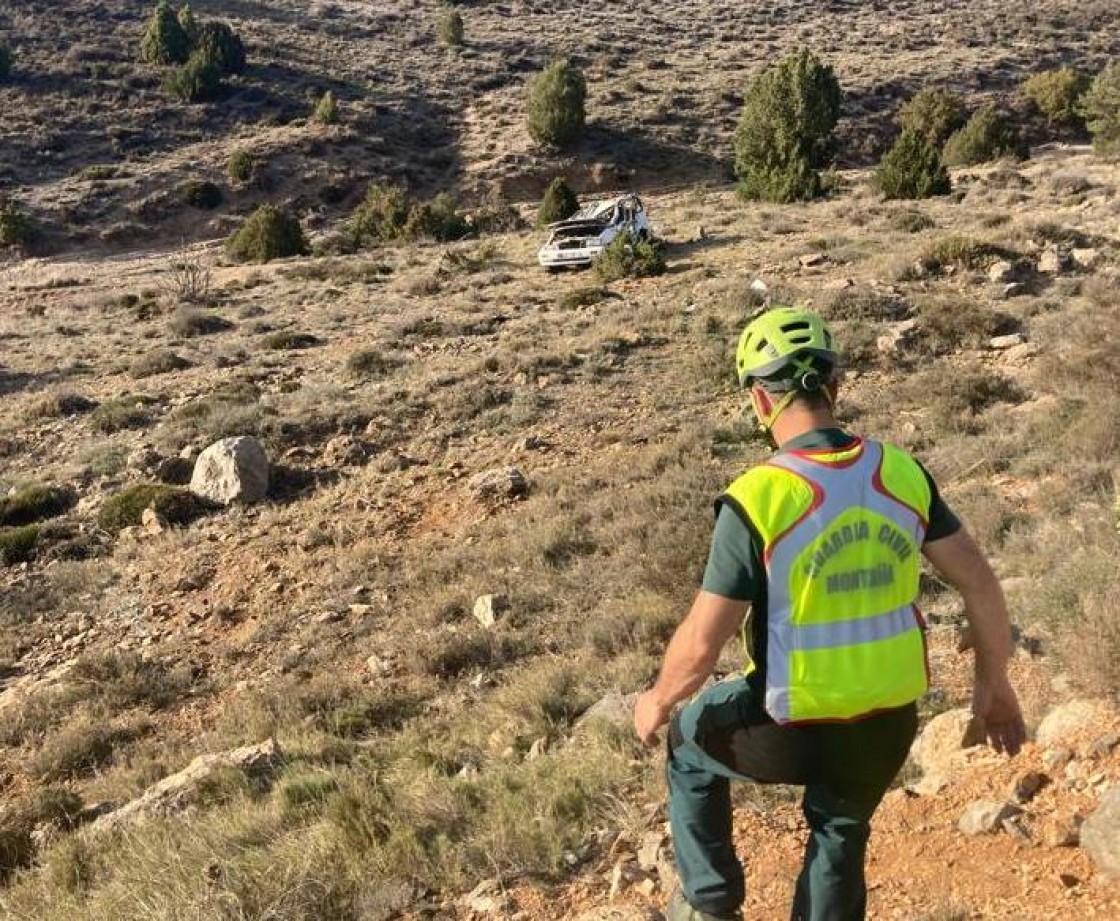 Un vecino de Teruel de 66 años muere al salirse de la carretera en La Puebla de Valverde