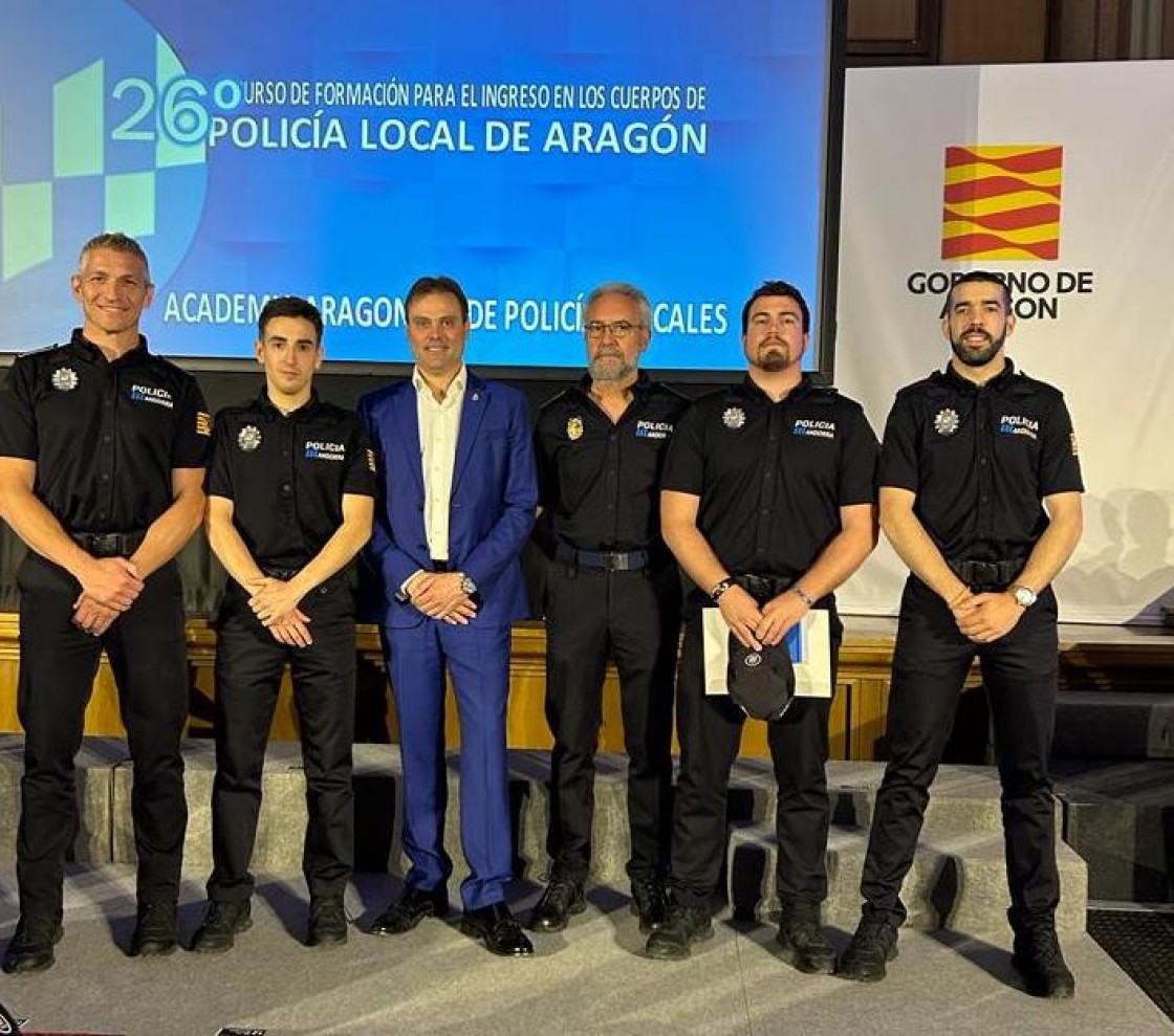 La Policía Local de Andorra ya cuenta con cinco agentes tras cubrirse cuatro nuevas plazas