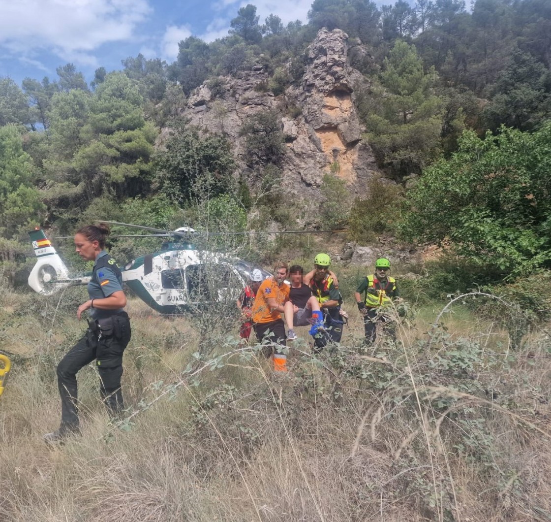 La Guardia Civil rescata a una senderista accidentada en el Parrizal de Beceite