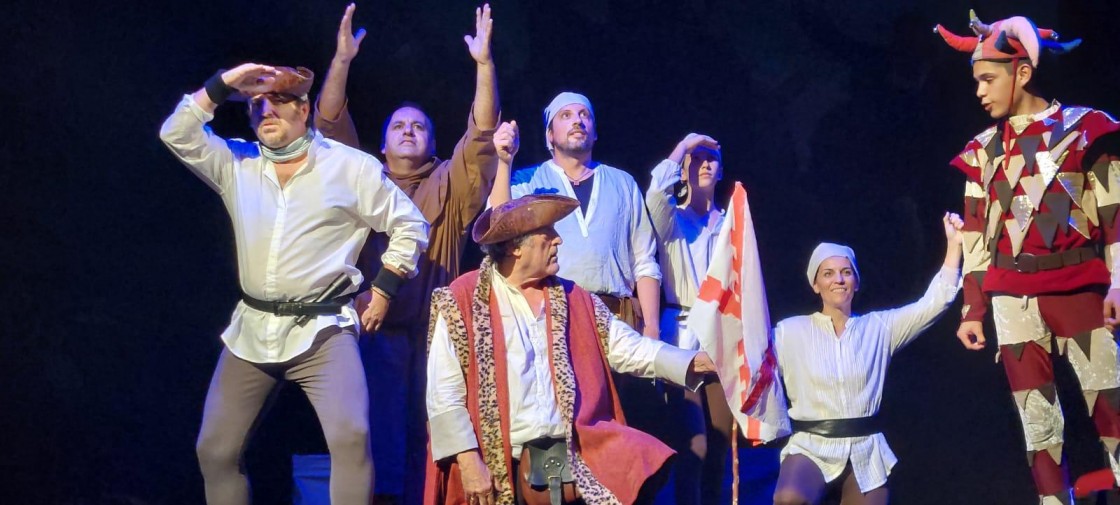 La epopeya de Colón abrió con gran éxito  de público la Muestra de Teatro de Rubielos