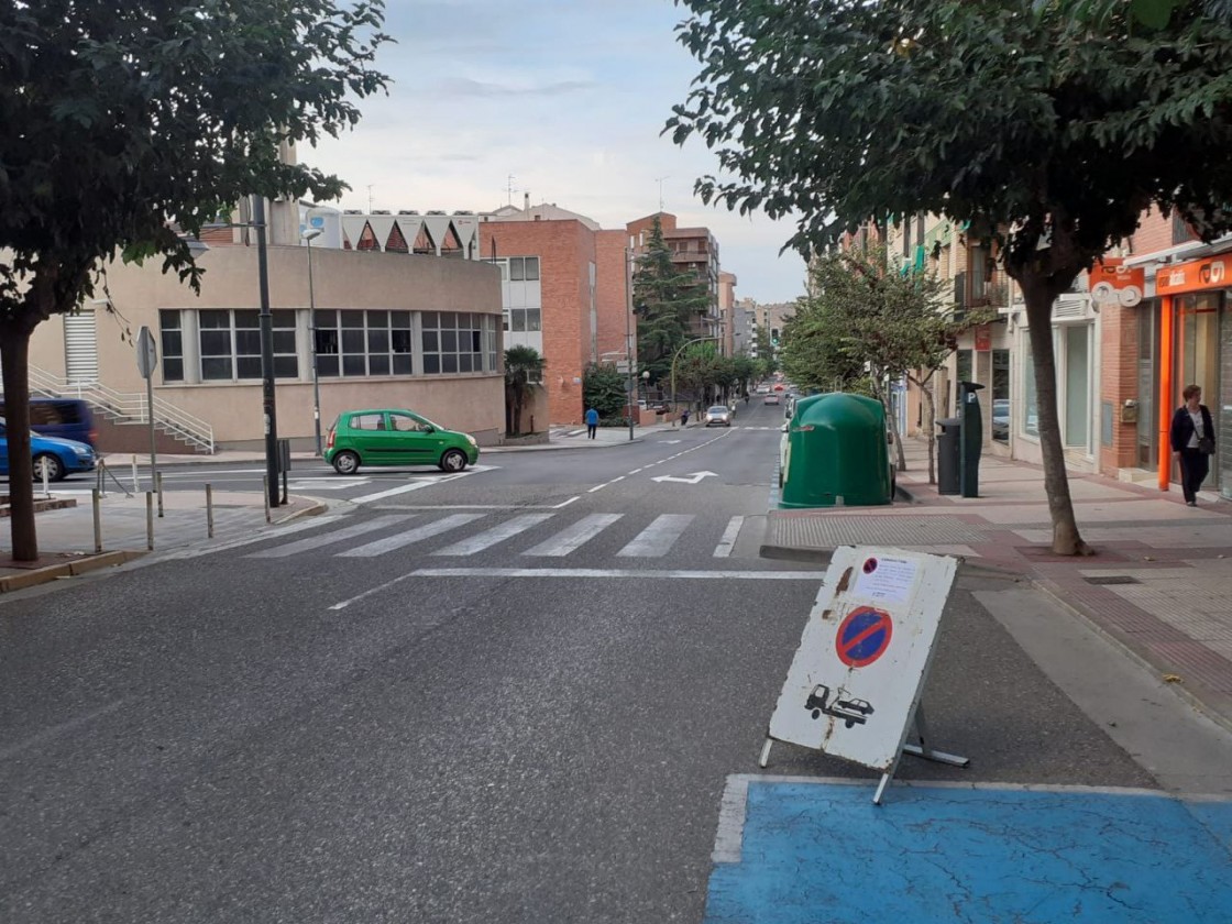 El asfaltado de 700 metros de la avenida  de Aragón de Alcañiz comienza este lunes