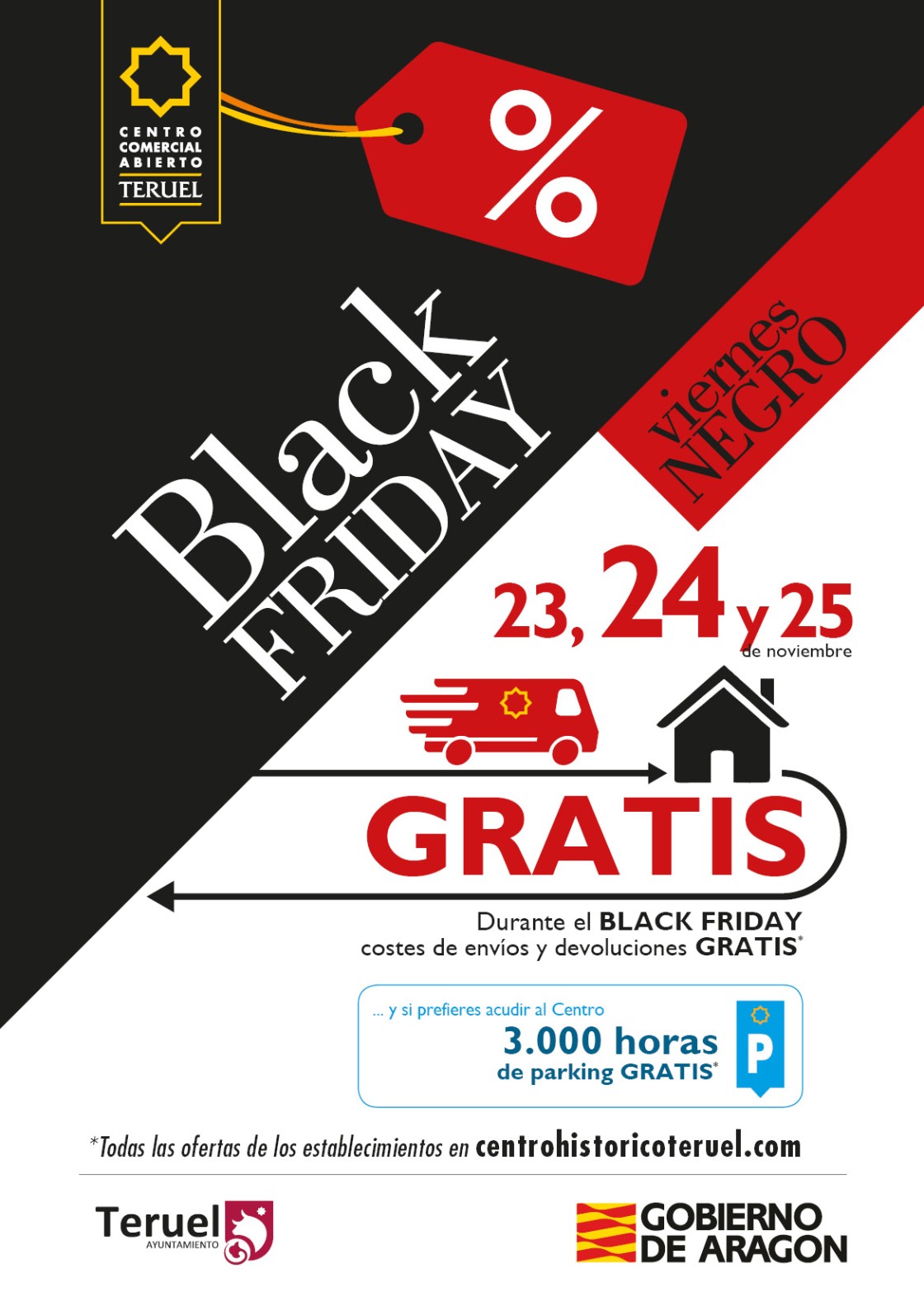 El Centro Comercial Abierto incentiva las compras en Teruel en el Black Friday con ventajas añadidas a los descuentos
