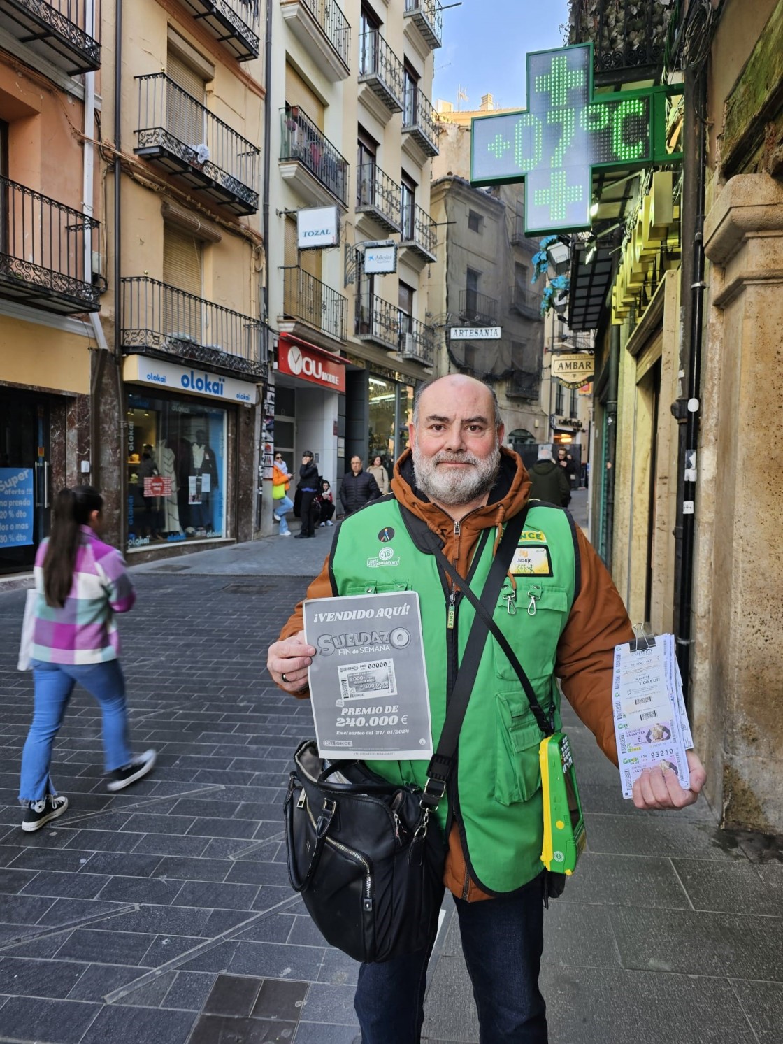 El Cupón de la ONCE dedicado al Jamón de Teruel deja en la ciudad un Sueldazo de 2.000 euros al mes durante 10 años