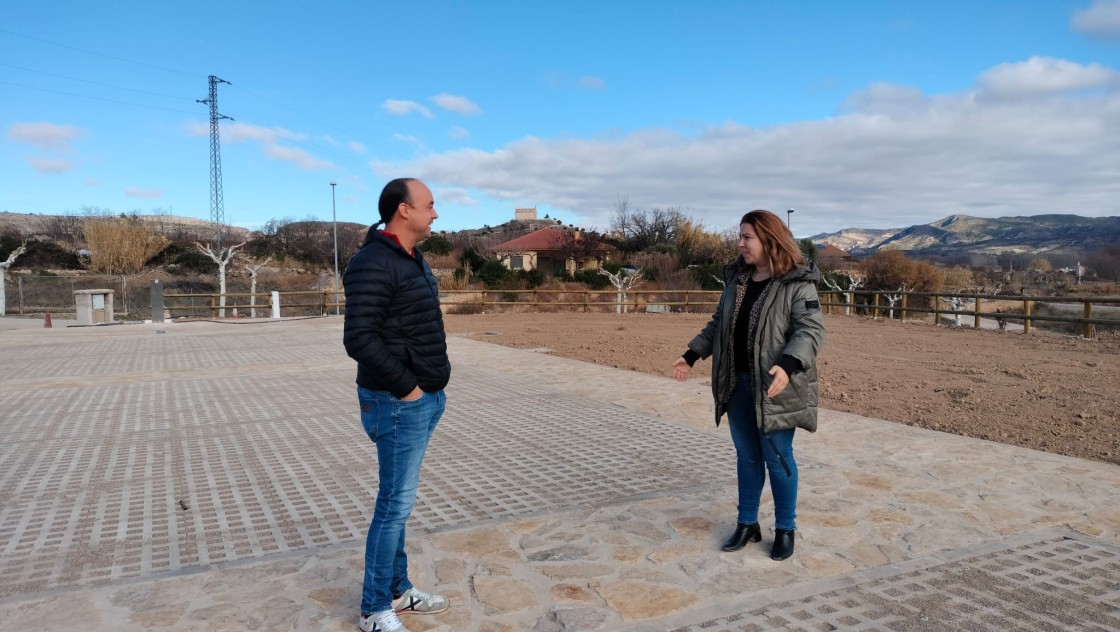 El área de autocaravanas de la localidad de Mas de las Matas, a punto de terminar