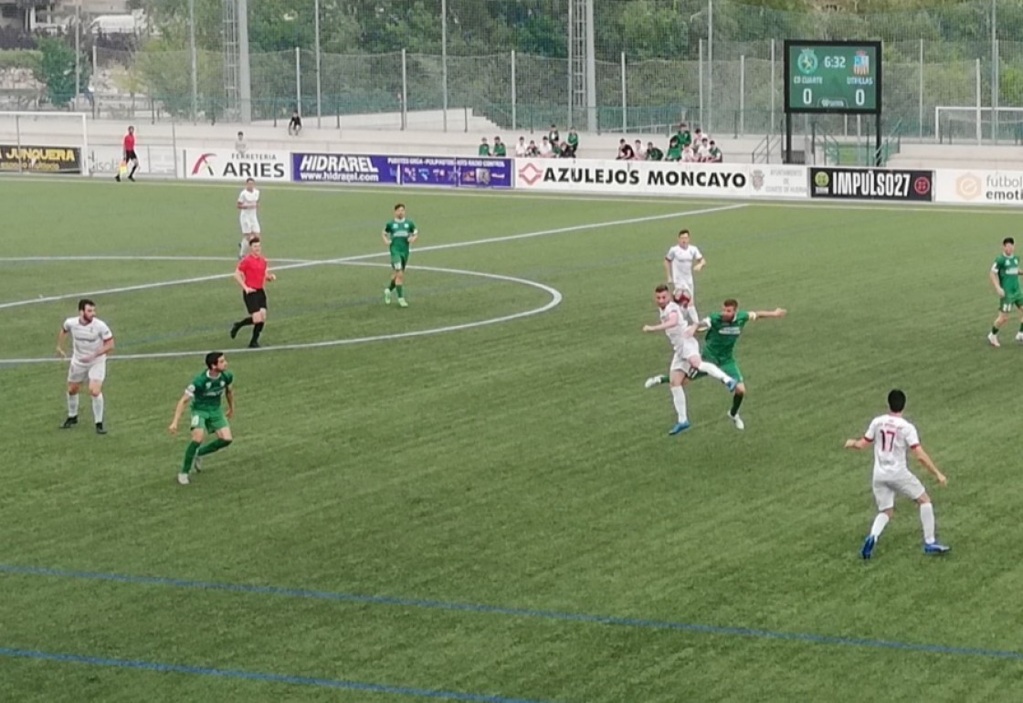 El Utrillas afea su buen fin de campaña tras caer goleado en Cuarte (4-0)