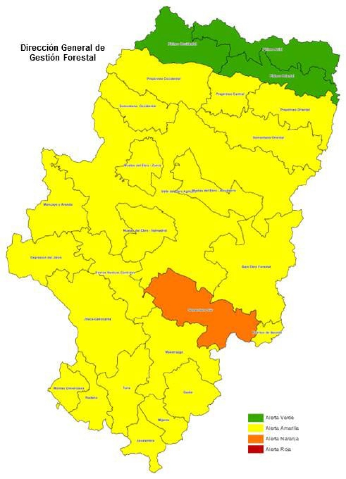 El Gobierno de Aragón activa la alerta naranja por riesgo de incendios en el Bajo Aragón, Sierra de Arcos y el Matarraña