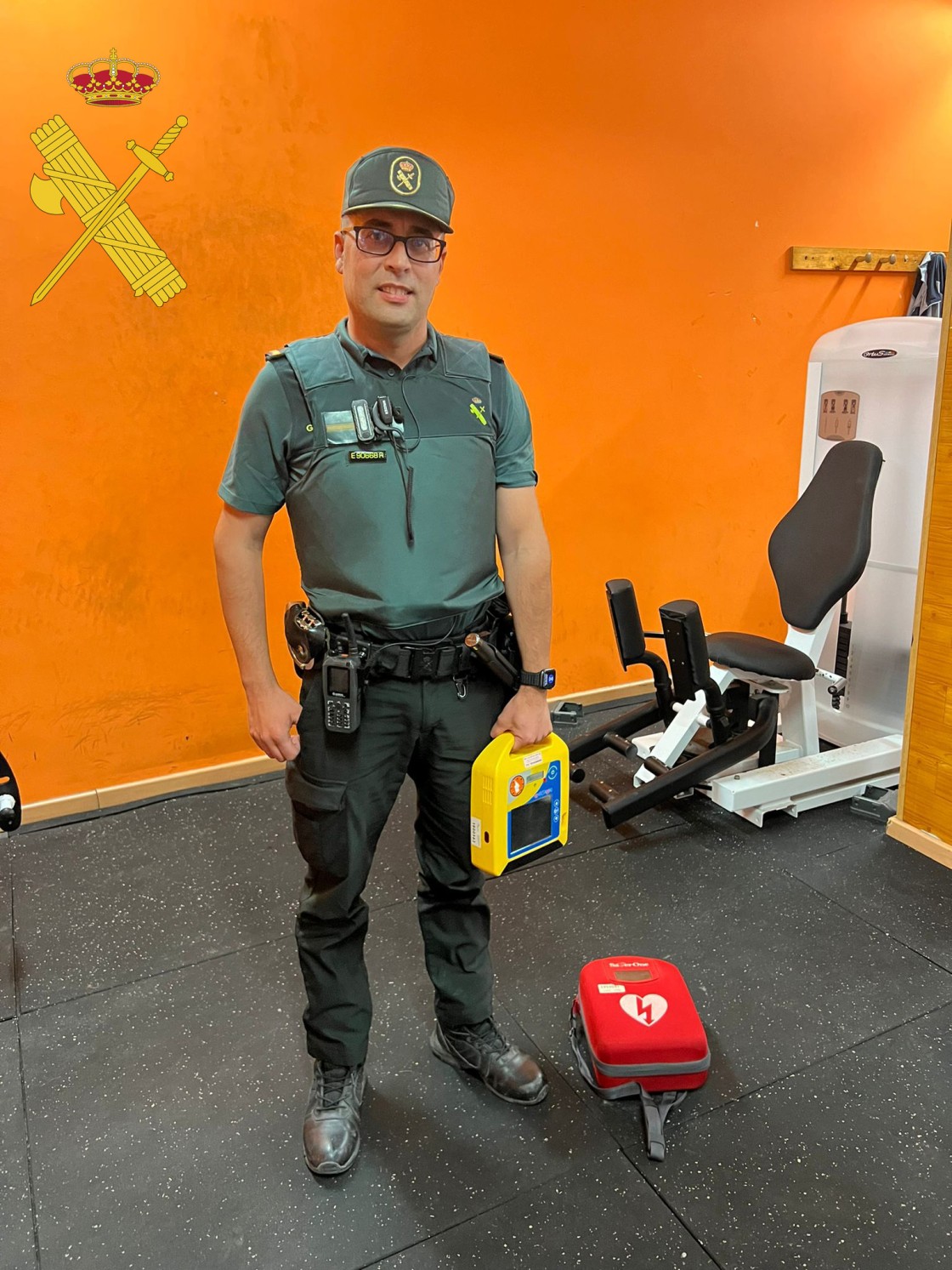 Un guardia civil de Teruel fuera de servicio auxilia a una persona que estaba sufriendo una parada cardiorrespiratoria en un gimnasio de Valderrobres