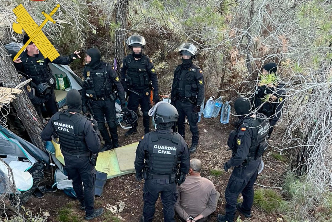 La Guardia Civil de Teruel desmantela una plantación de marihuana con 4.325 plantas y detiene a una persona en Fuentespalda