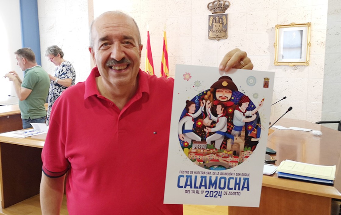 ‘Chupinazo’ rompe con la imagen habitual de las láminas de las fiestas de San Roque de Calamocha