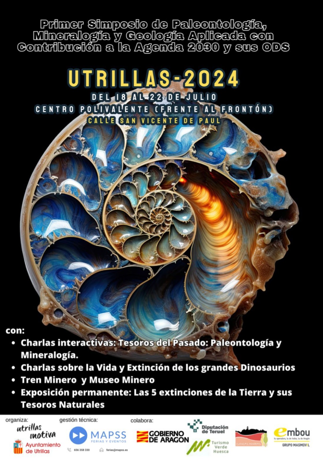 El Ayuntamiento de Utrillas organiza el primer Simposio de Paleontología, Mineralogía y Geología Aplicada