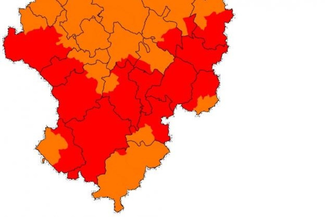 Gran parte del territorio de la provincia de Teruel está en nivel de alerta rojo por peligro de incendios forestales