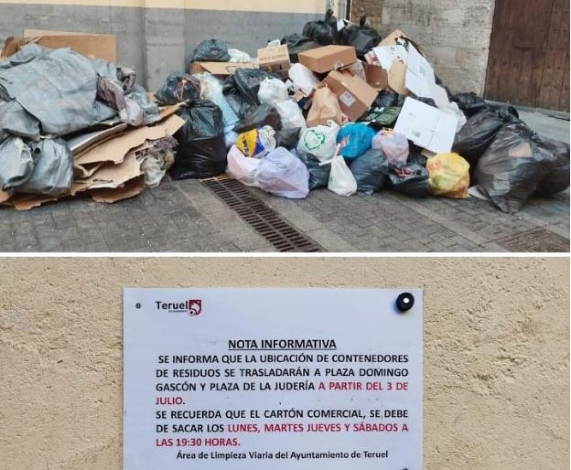 El Ayuntamiento de Teruel sanciona con hasta 750 euros el depósito de basura en el suelo en la calle Muñoz Degrain