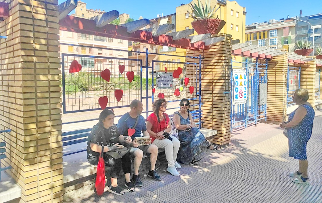 Las obras del parque de la avenida Aragón de Alcañiz se reanudan tras 48 horas paralizadas