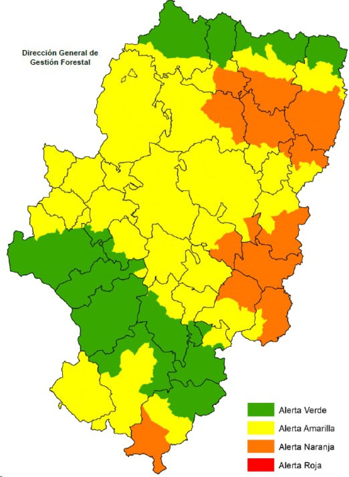 La Comarca Bajo Aragón se suma a la alerta naranja por riesgo de incendios junto a las de Gúdar-Javalambre y Matarraña